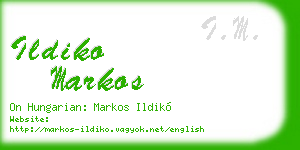ildiko markos business card